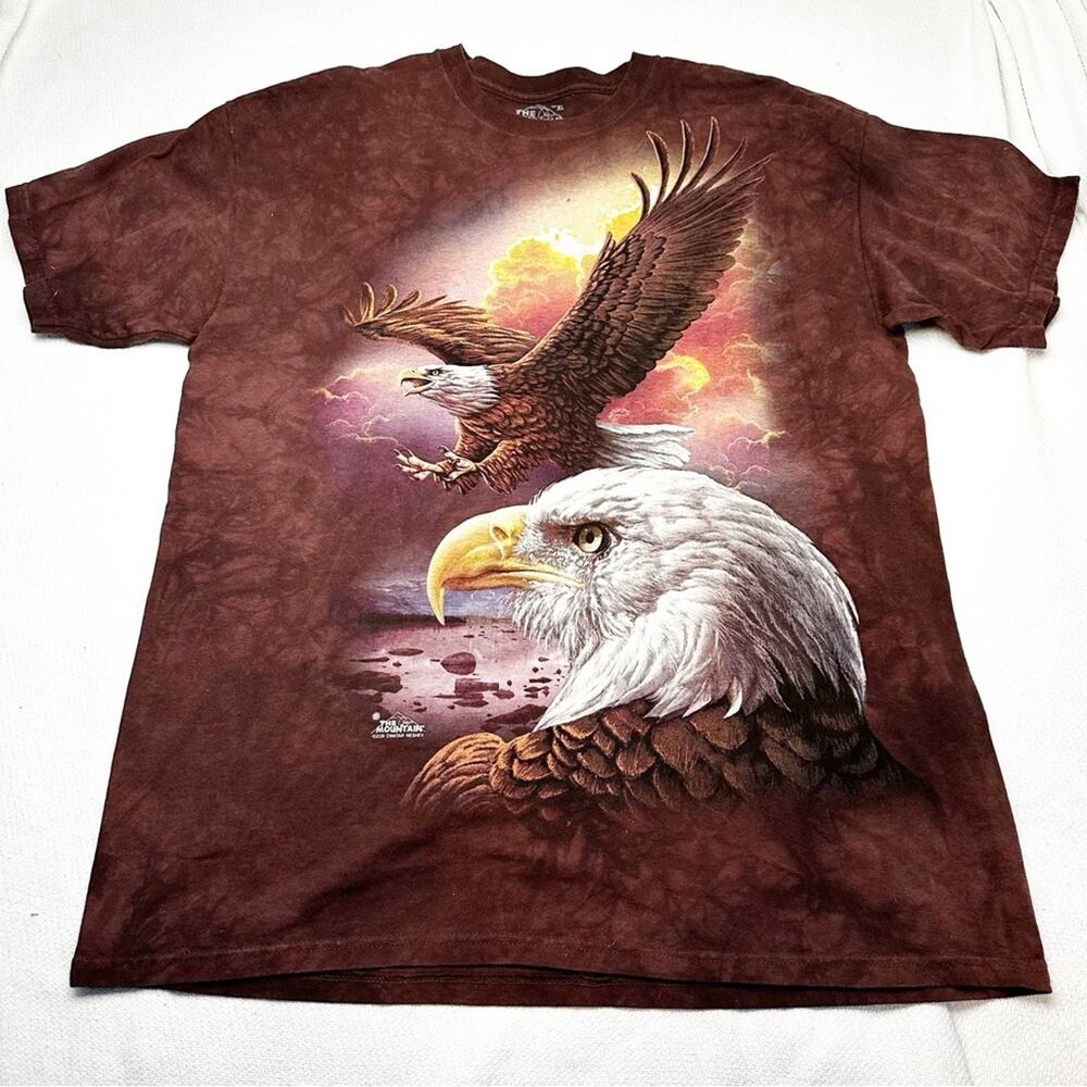 The Mountain tie dye tee mens XL patriotic eagle tee